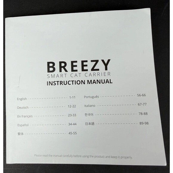 Petkit Breezy Smart Cat Carrier Backpack w/ Fan & Light (Tested) P7701,White,NEW - Picture 16 of 17